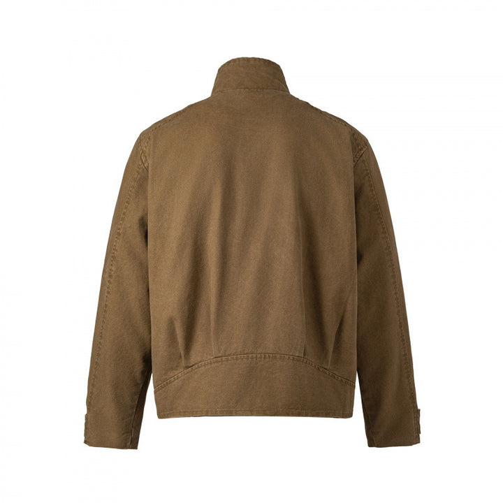 Herren Kurzjacke aus Canvas im Field‑Style mit Stehkragen, Reißverschluss und Multifunktionstaschen Drune