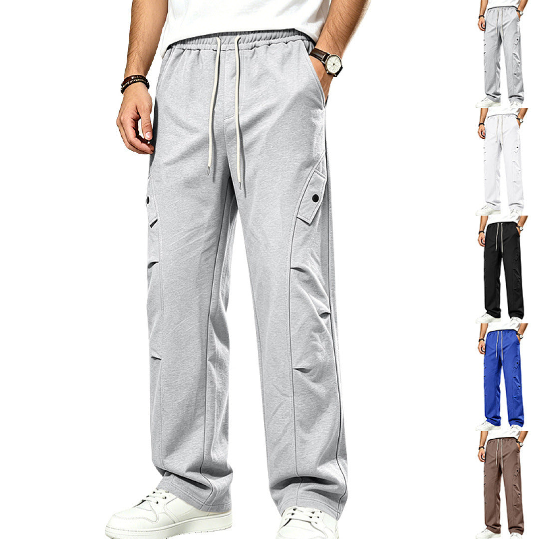 Herren Lässige Cargo-Jogginghose mit Kordelzug und Cut-Out-Details Drune