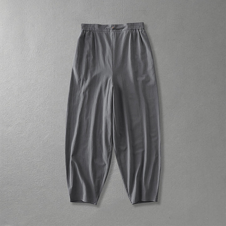 Damen Lässige, weite Haremshose mit elastischem Bund und tapered Knöchel Drune