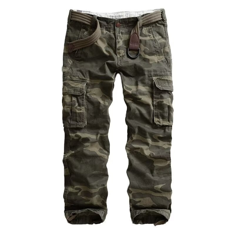 Herren Cargohose mit multifunktionalen Taschen und modernem Camouflagemuster Drune