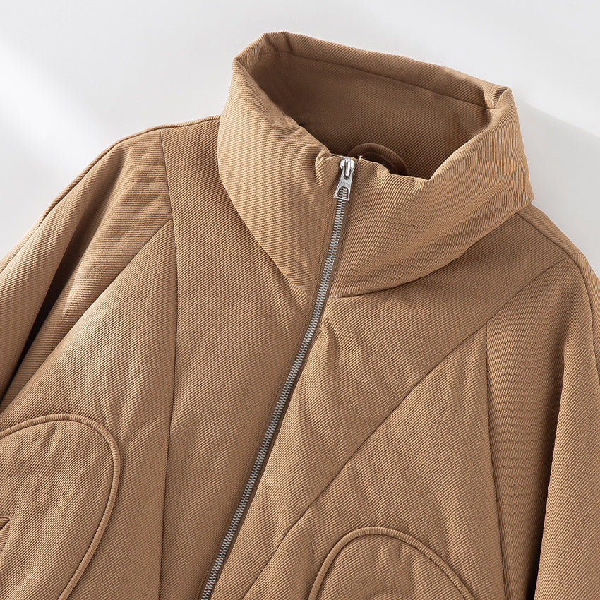 Damen Kurze gesteppte Steppjacke mit hohem Stehkragen und skulpturaler Nahtführung Drune