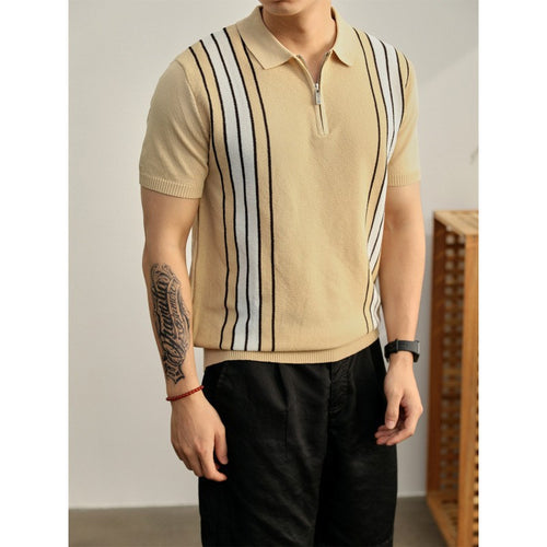 Herren Modisches Kurzarm-Strickoberteil Drune