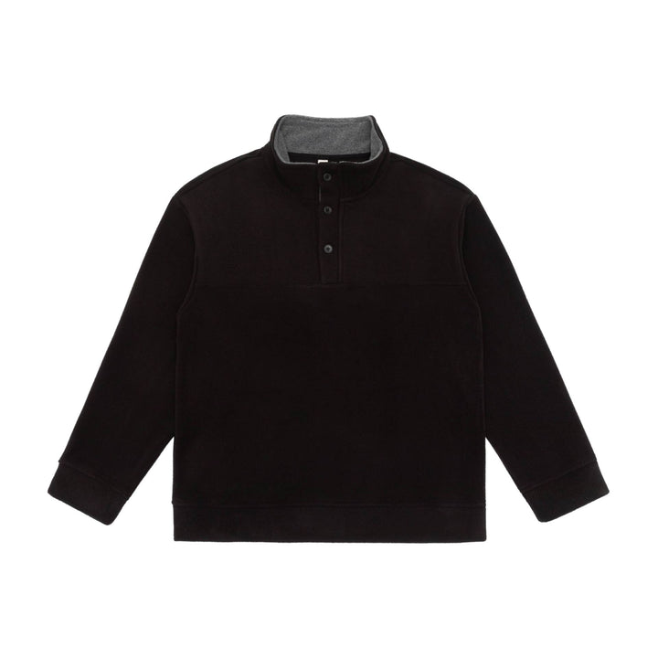 Unisex Fleece-Halbzip-Pullover mit Troyerkragen und Kängurutasche Drune