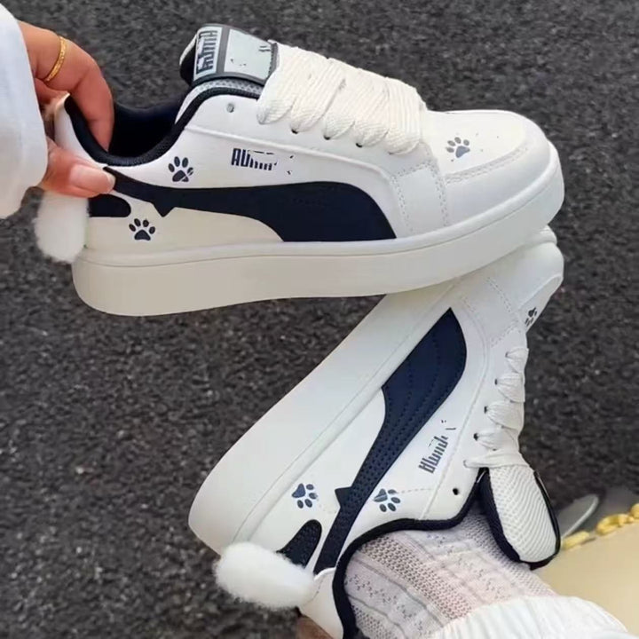 Damen Sneakers mit süßem Tierdesign und flauschigen Details Drune