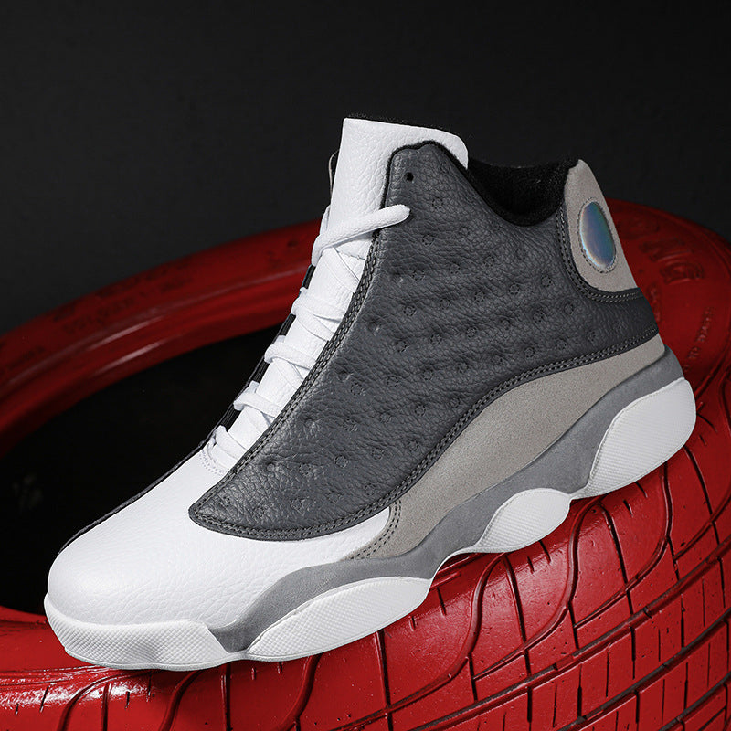 Herren atmungsaktiver High-Top Basketball Sneaker mit Dämpfung und rutschfester Gummisohle Drune