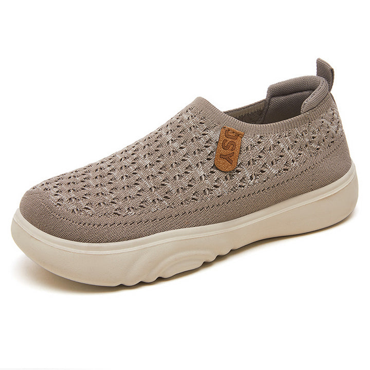 Damen nan gestrickter Slip-On Sneaker im sockenähnlichen Design mit atmungsaktivem Obermaterial und gepolsterter Komfortsohle Drune