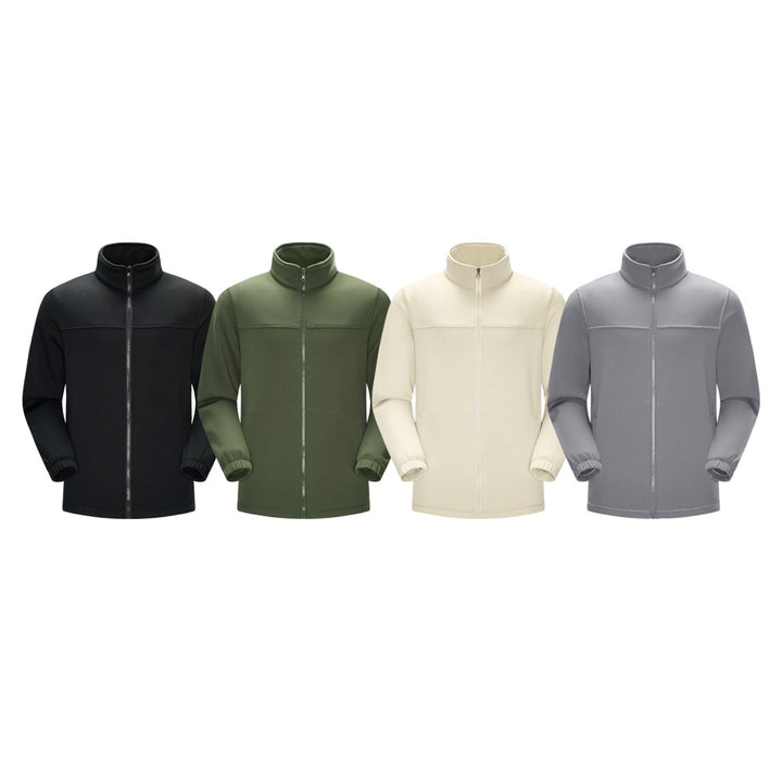 Herren Technische Fleecejacke mit hohem Stehkragen, durchgehendem Reißverschluss und elastischen Bündchen Drune