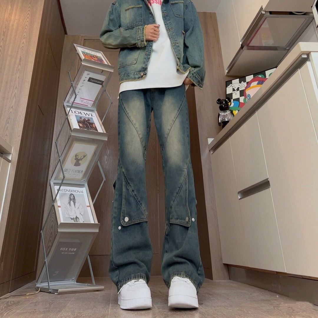 Damen Lässige Oversized Denim-Hose Drune