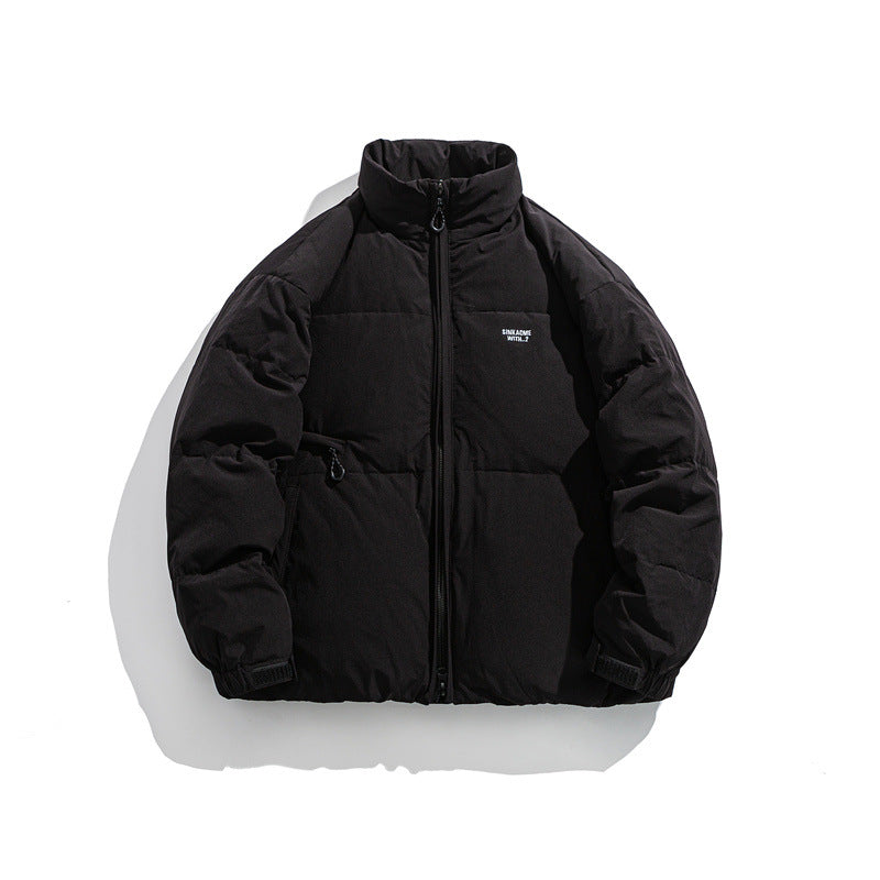 Herren Wattierte Kurz‑Thermojacke mit hohem Stehkragen und verstellbaren Klettbündchen Drune