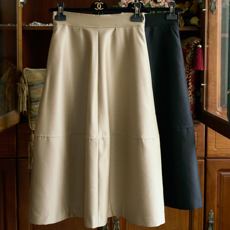 Damen Eleganter A-Linien Rock Drune