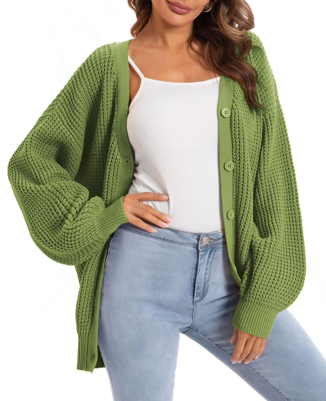 Damen Grobstrick Cardigan