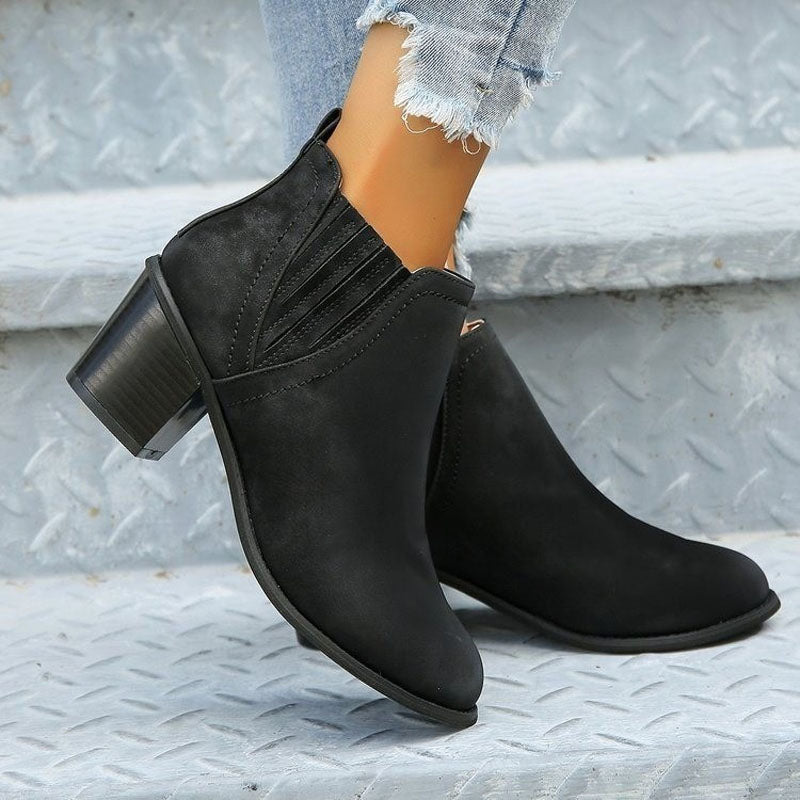 Drune | Vintage Stiefeletten Mit Klobigem Absatz