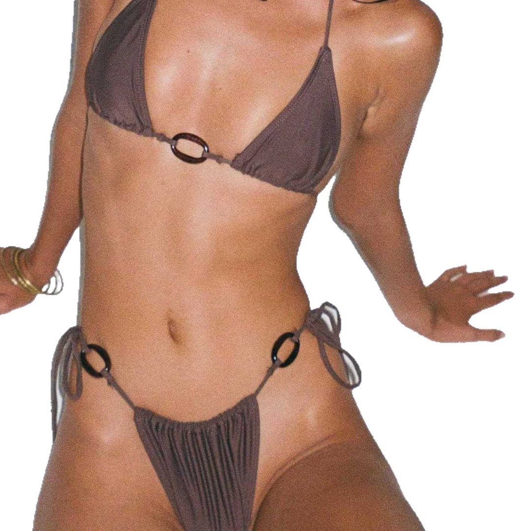 Damen Triangel-Bikini mit verspieltem Ring-Detail Drune