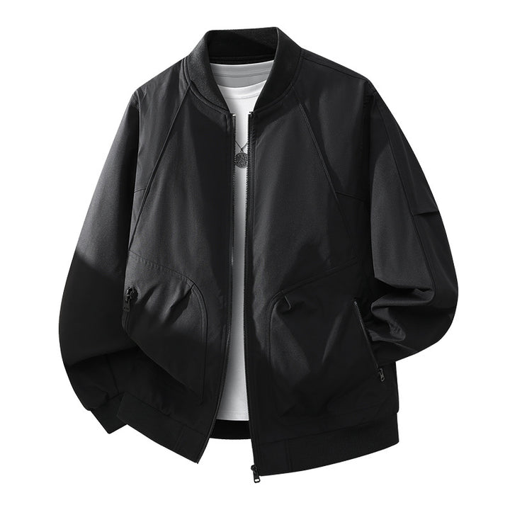 Herren Modische Bomberjacke mit Innenfutter Drune
