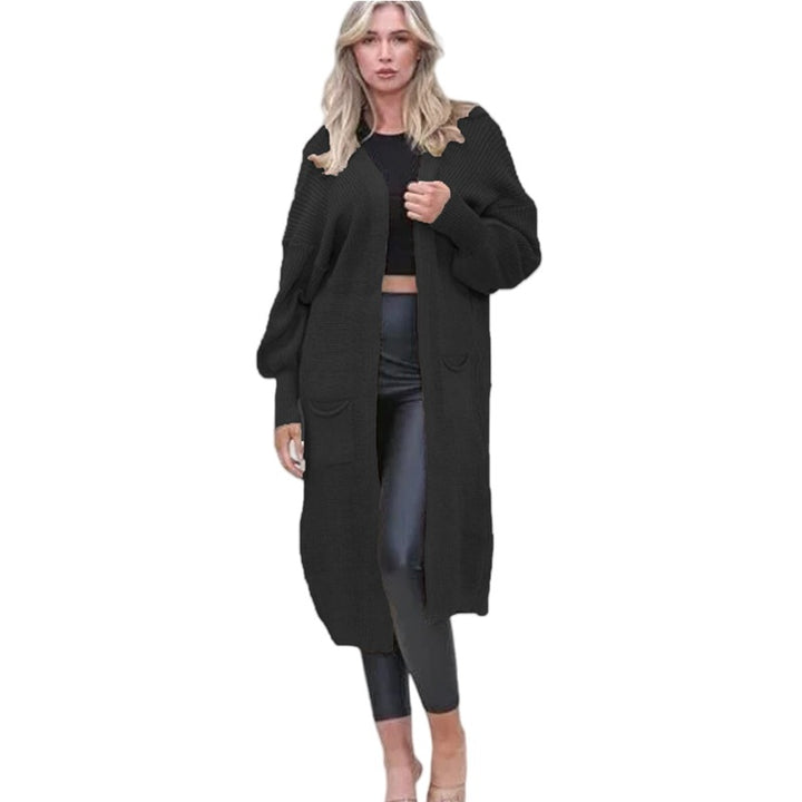 Damen Grobstrick-Cardigan mit offenen Taschen und lässigem Design Drune