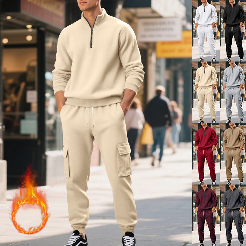 Herren nan Utility-Cargo-Jogginghose mit verstärkten Klappentaschen und elastischem Kordelzugbund Drune