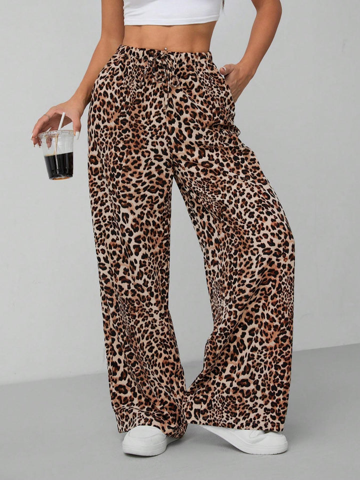 Damen Weite Tiermuster-Hose Drune