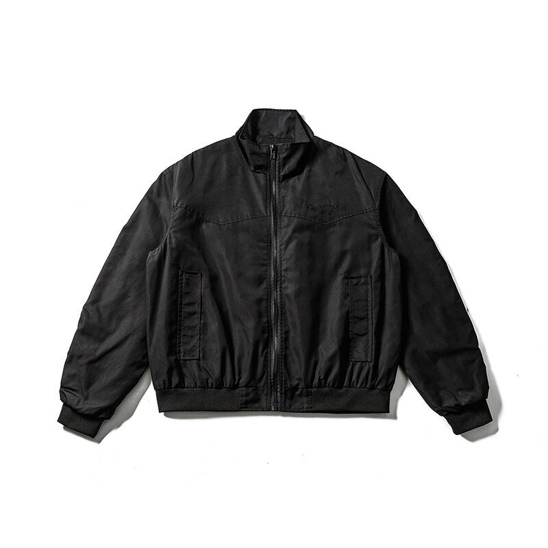 Herren Leichte Bomberjacke im minimalistischen Satin-Look mit Stehkragen und elastischem Saum Drune