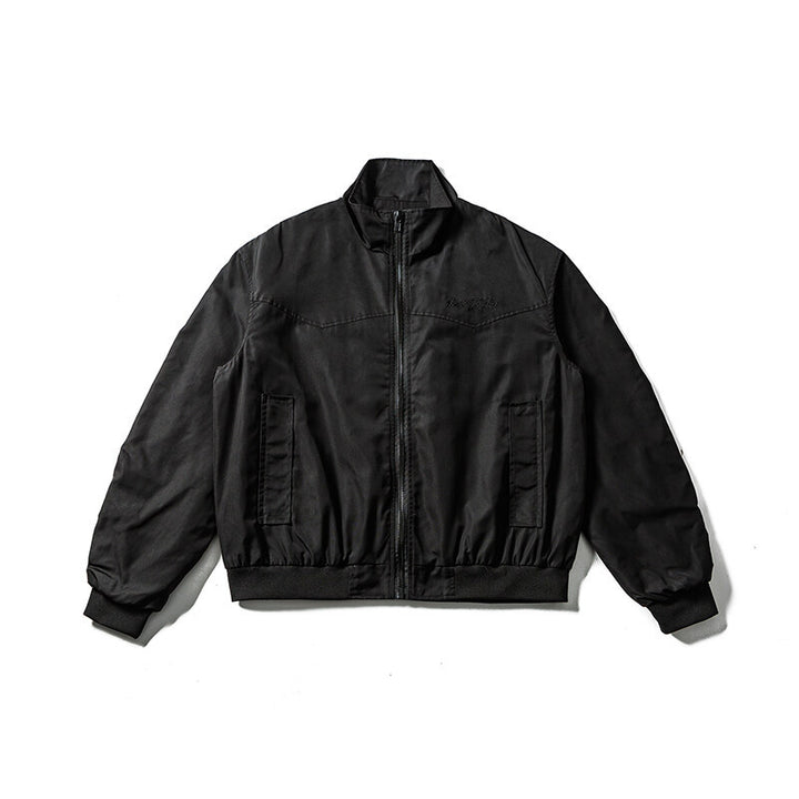 Herren Leichte Bomberjacke im minimalistischen Satin-Look mit Stehkragen und elastischem Saum Drune