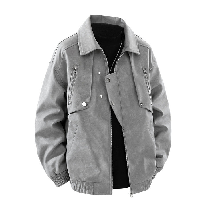 Herren modische Jacke mit multifunktionalen Reißverschlusstaschen und elastischen Bündchen Drune