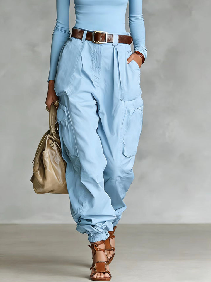 Damen Cargo-Hose mit elastischem Bund und praktischen Taschen Drune