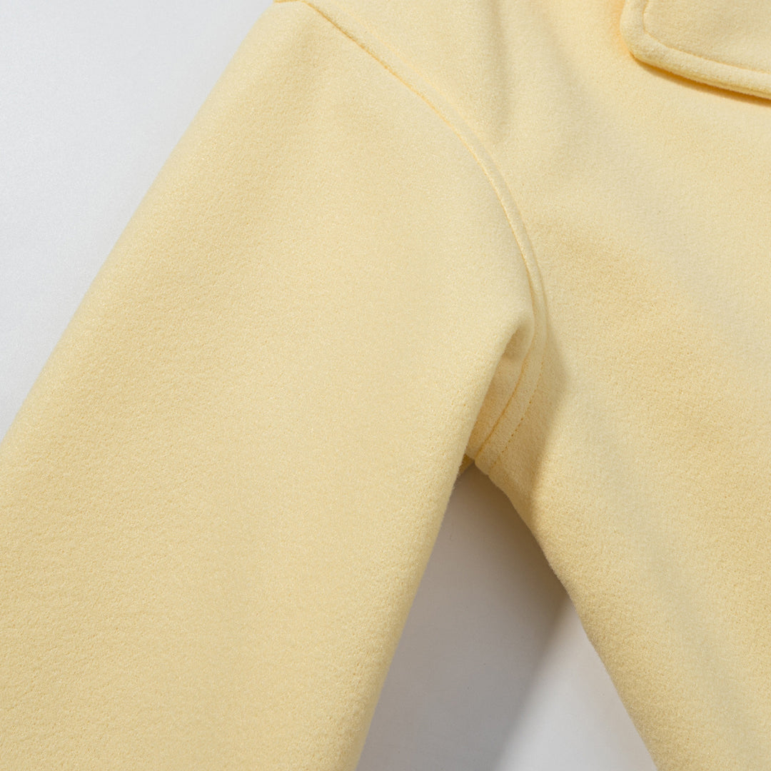 Damen Kurzer Oversize Wollmix Doppelreiher mit weitem Revers Drune