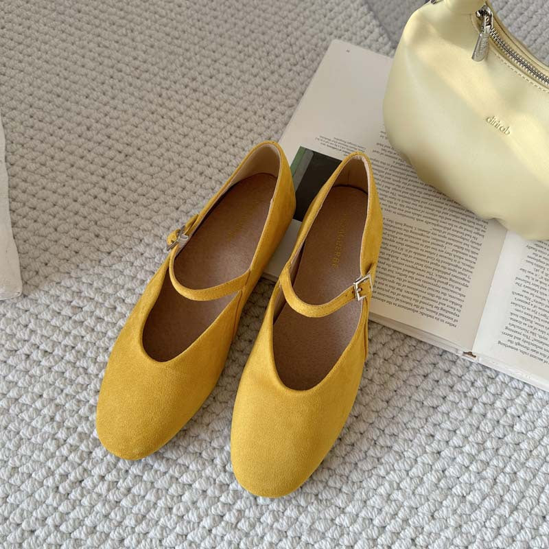 Damen Ballerinas mit verstellbarem Riemen Drune