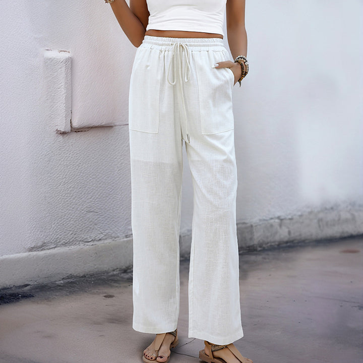 Damen Weite Sommerhose mit elastischem Bund Drune