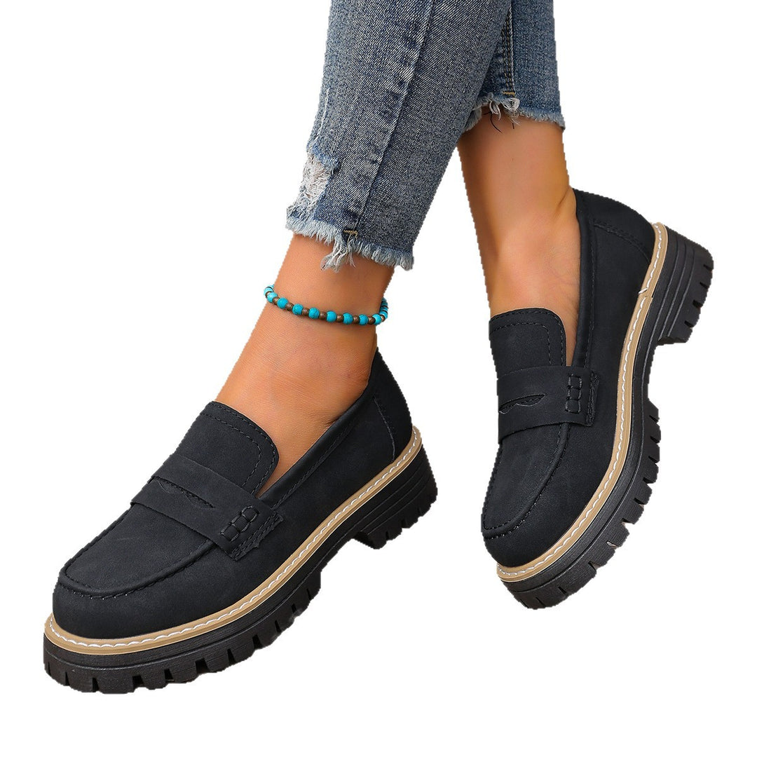 Damen Robuste Penny-Loafer mit profilierter Gummisohle Drune
