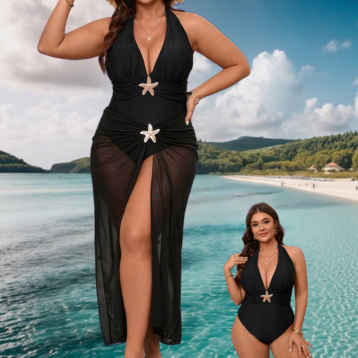 Damen Elegantes Strandkleid mit raffiniertem Schlitz Drune