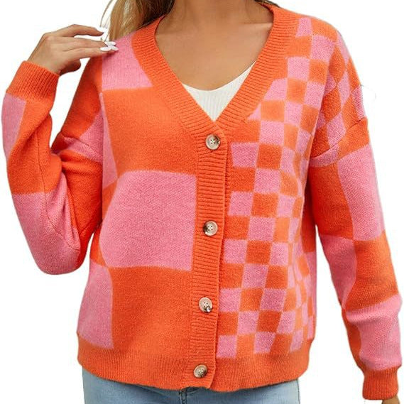 Damen Gemusterte Strickjacke Drune