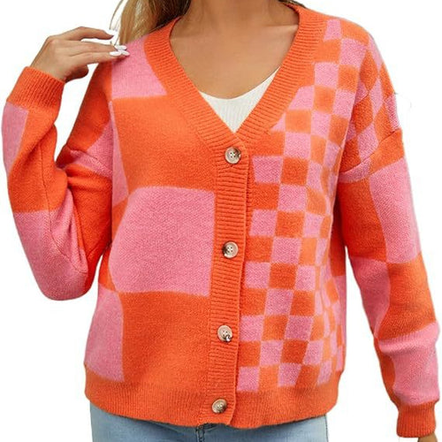 Damen Gemusterte Strickjacke Drune