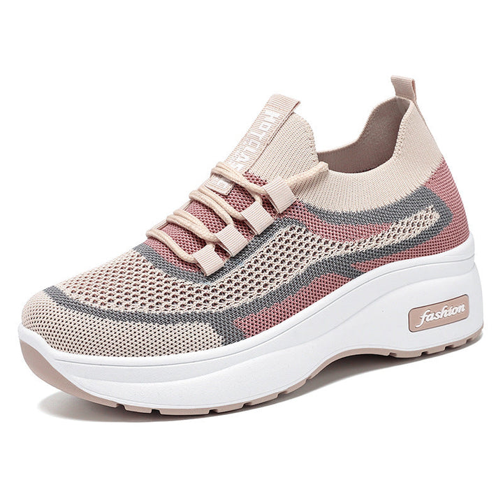 Damen Sportliche Sneakers mit atmungsaktiver Strick-Oberfläche und flexibler Sohle Drune