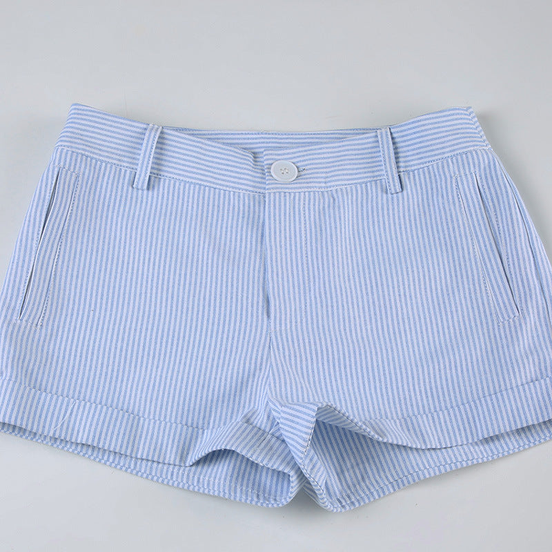 Damen Schlafshorts mit elastischem Bund und dekorativem Kordelzug Drune