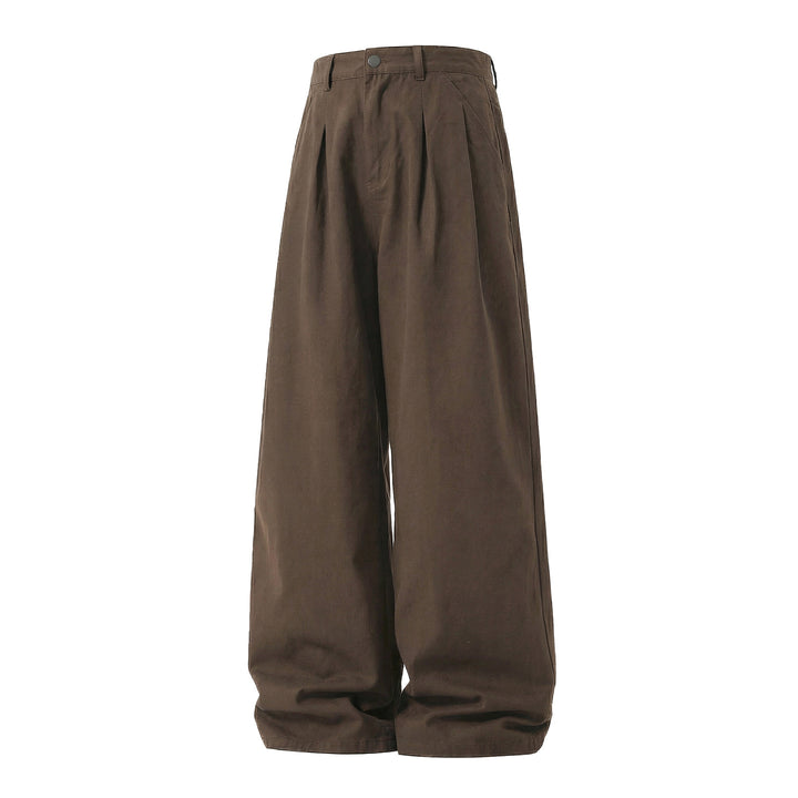 Damen Hochgeschnittene Bundfaltenhose mit extra weitem Bein Drune