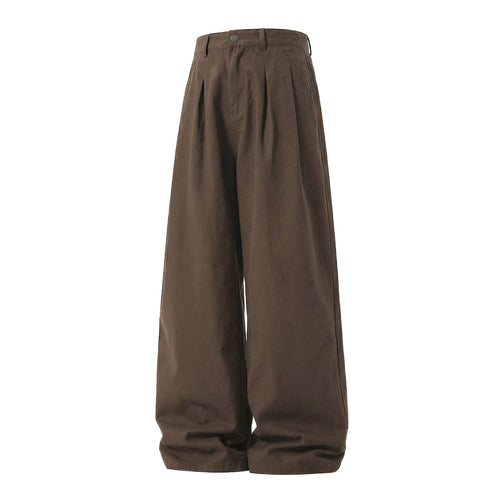 Damen Hochgeschnittene Bundfaltenhose mit extra weitem Bein Drune