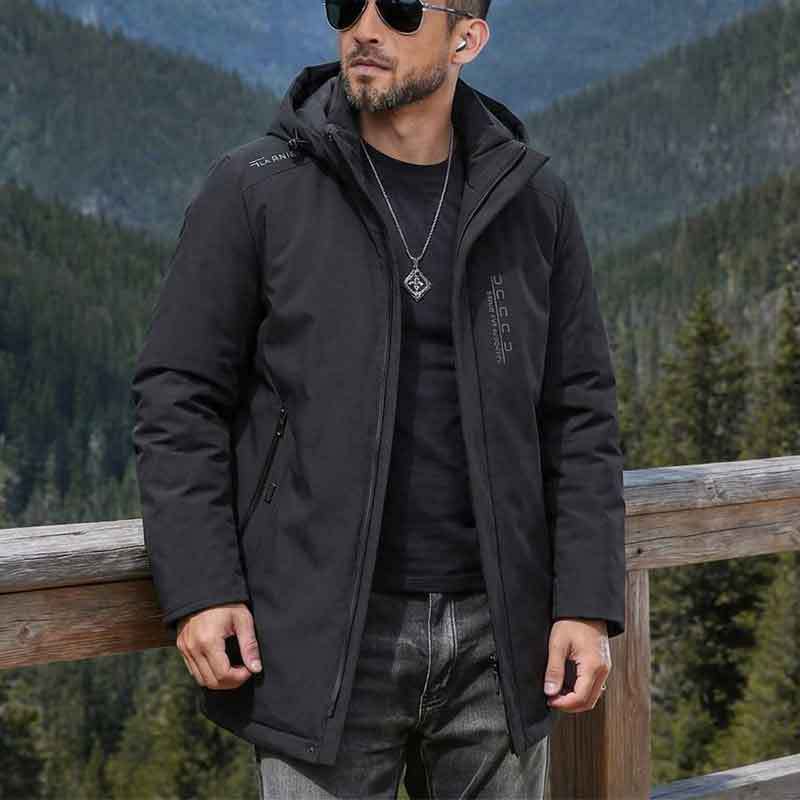 Herren Multifunktionale Übergangsjacke mit hohem Kragen Drune