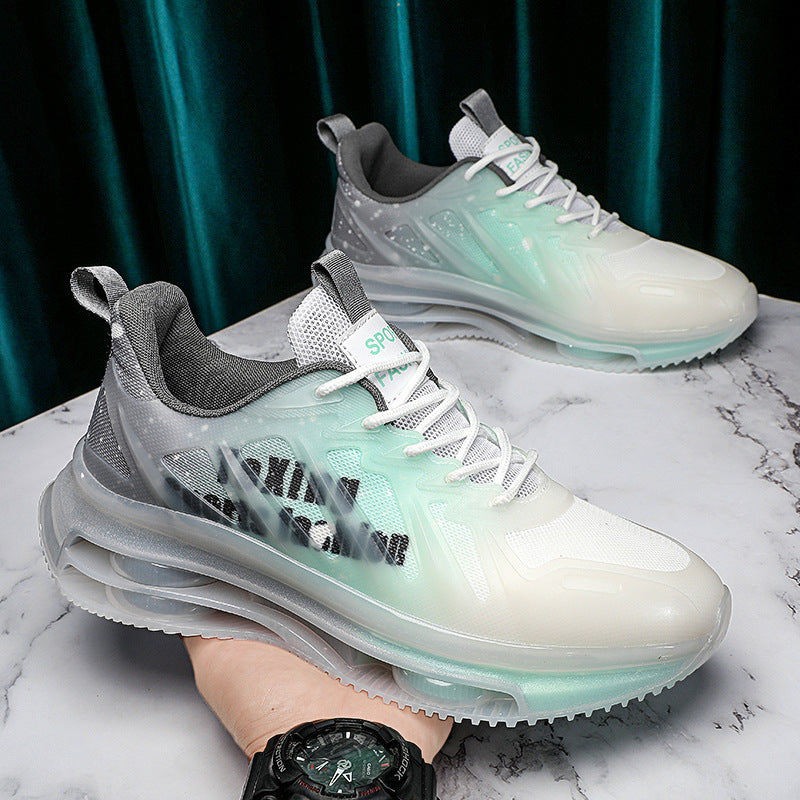 Unisex futuristische transparente Runner mit integrierter Luftkammer-Zwischensohle und reflektierendem Tech‑Mesh Drune