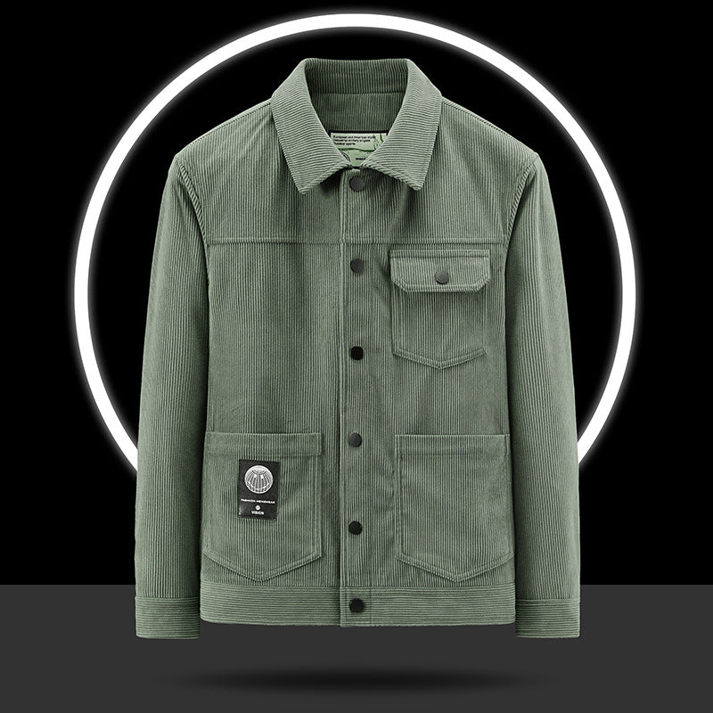 Herren Lässige Cordjacke mit praktischen Taschen und modischem Design Drune