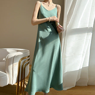 Damen Maxikleid mit Satin-Finish Drune