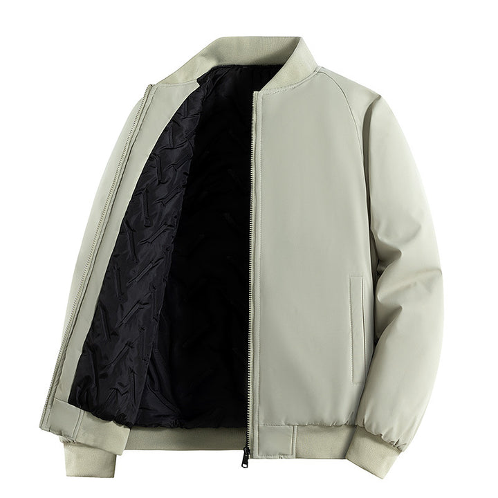 Herren Minimalistische Tech-Bomberjacke mit thermoisolierter Stepp-Innenlage und verdecktem Reißverschluss Drune