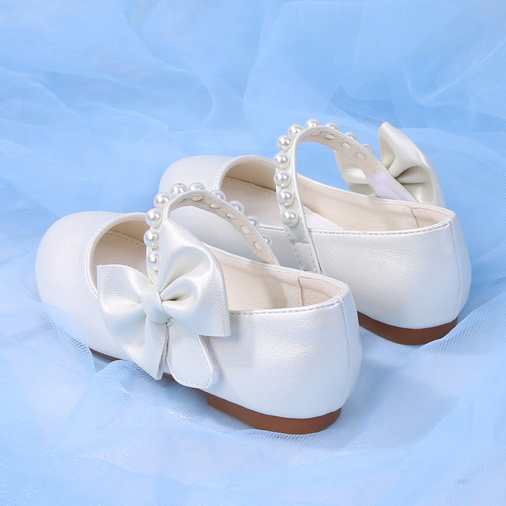 Mädchen Ballerina Schuhe mit Perlen und Schleifen Drune