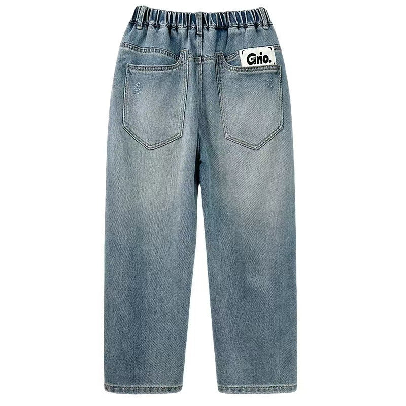 Unisex weite Denim-Hose mit lässigem Schnitt Drune