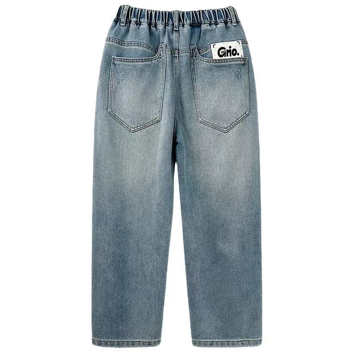 Unisex weite Denim-Hose mit lässigem Schnitt Drune
