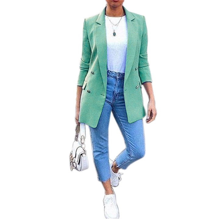 Damen Eleganter Blazer mit doppelter Knopfleiste Drune