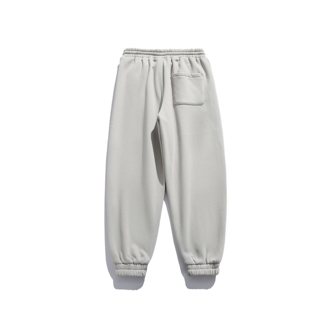 Unisex Locker geschnittene Fleece-Jogginghose mit Kordelzug, elastischem Saum und Eingrifftaschen Drune