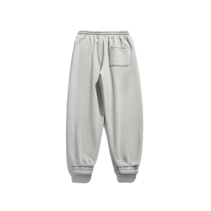 Unisex Locker geschnittene Fleece-Jogginghose mit Kordelzug, elastischem Saum und Eingrifftaschen Drune