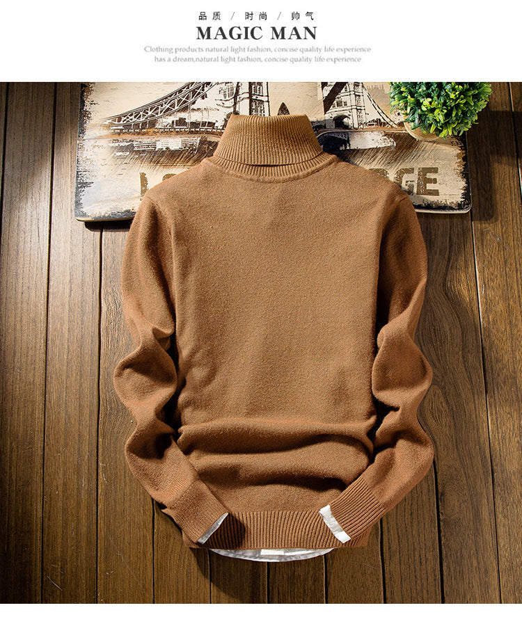 Herren modischer Rollkragenpullover aus feiner Merinowolle Drune