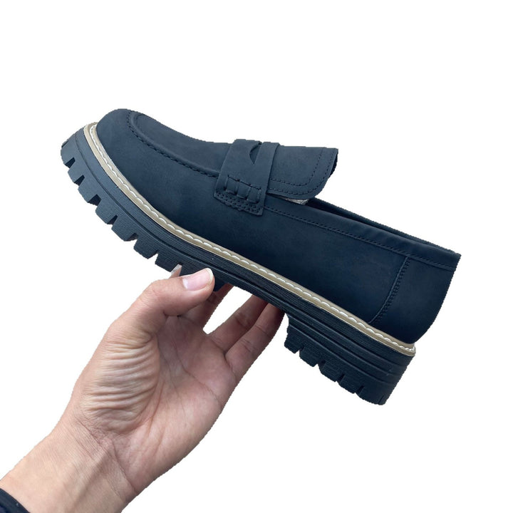 Damen nan Penny-Loafer mit dicker Profilsohle und anatomischer Komfortinnensohle Drune