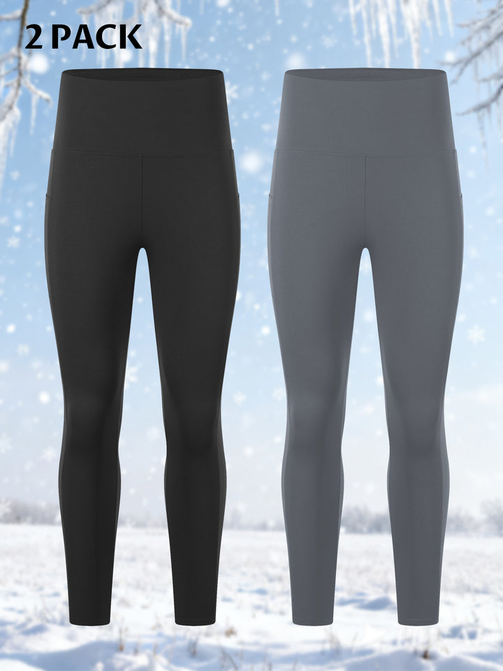 Damen Knöchelhohe Sportleggings mit hohem Bund und seitlicher Smartphone-Tasche Drune